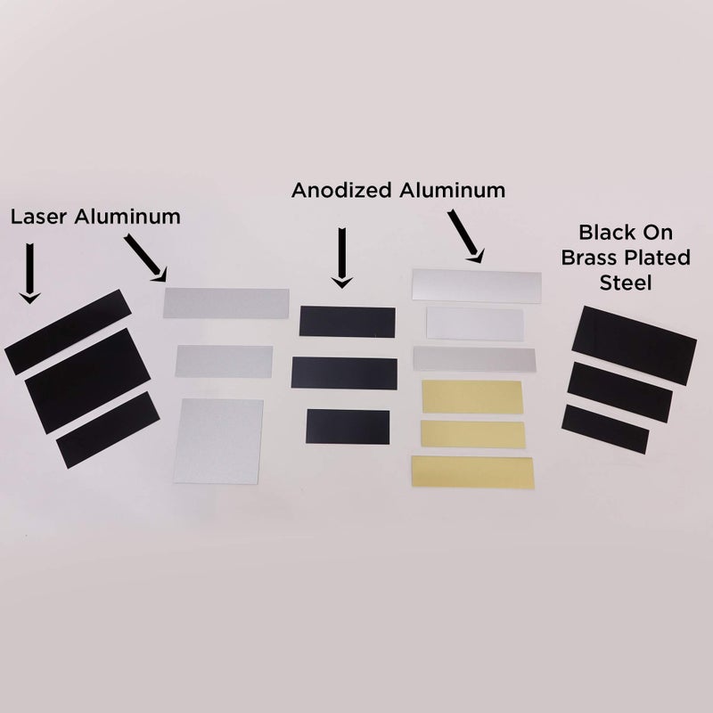 Custom Engraving Plates Laser Engraving Plate Assortment 20 Blank Variety Sample Set, Seven Types, 3 Colors - Image 2